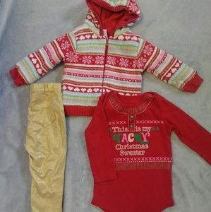 18 month Toddler Girl Christmas Outfit Lot
